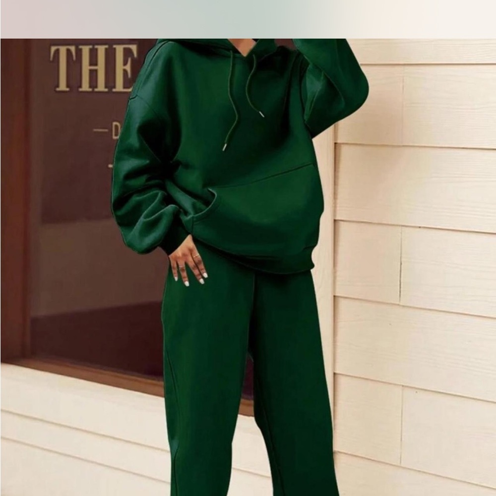 Women's Green Hoodie and Pants Set